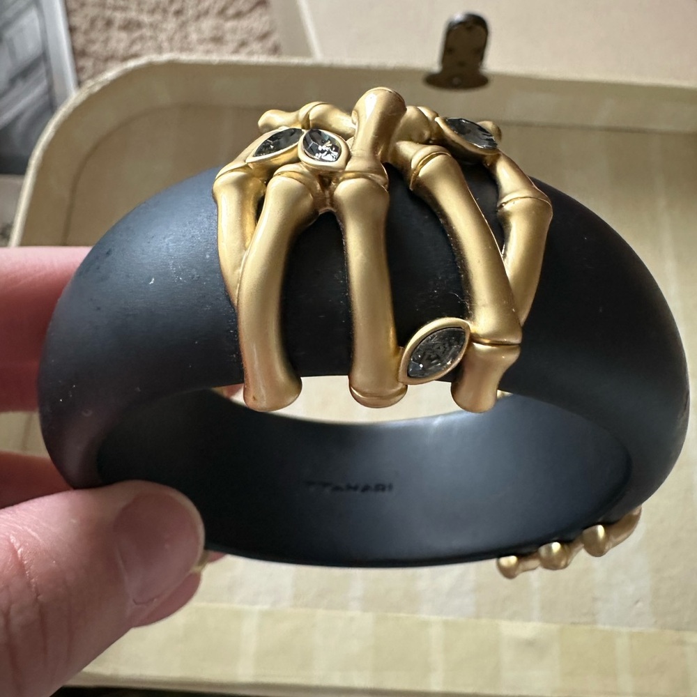 TAHARI Matte and Gold Accent Bangle - Picture 3 of 3